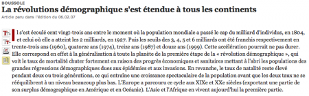 révolution démographique